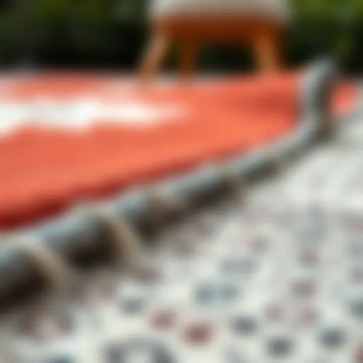Close-Up of Outdoor Rug Texture Close-up of outdoor rug texture and materials