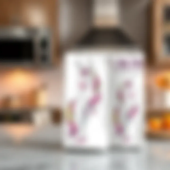 Stylish Kitchen Ensemble Unicorn kitchen towels displayed on a kitchen countertop