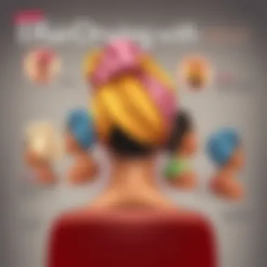 Demonstration of various head wrap techniques for hair drying