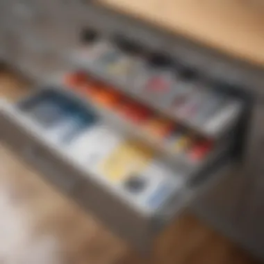 Organized filing system within a 2 drawer cabinet